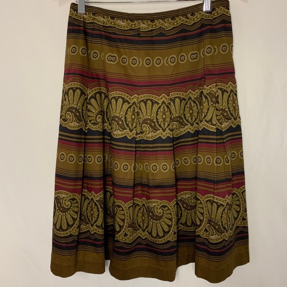 Harolds Womens Skirt Size 6 Knee Length Fit and Flare Colorful Lined Boho - Picture 1 of 11